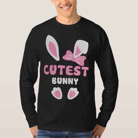 Cutest Girls Easter Rabbit I'm The Cutest Bunny Ea T-shirt (Voorkant)