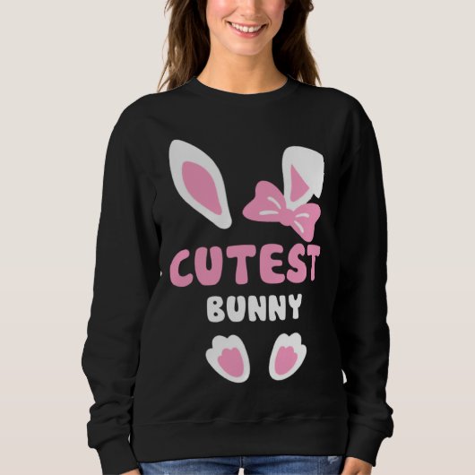 Cutest Girls Easter Rabbit I'm The Cutest Bunny Ea Trui (Voorkant)