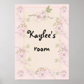 Cutest Girl's Nursery of Bedroom Floral Poster (Voorkant)