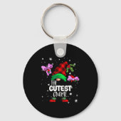 Cutest Gnome Red Buffalo Plaid Matching Family Chr Sleutelhanger (Voorkant)