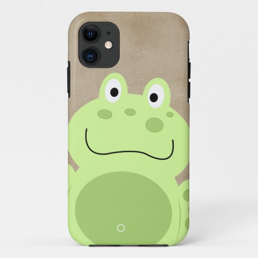 Cutest Green Frog Rustic Happy Smiling Froggy Case-Mate iPhone Case (Achterkant)