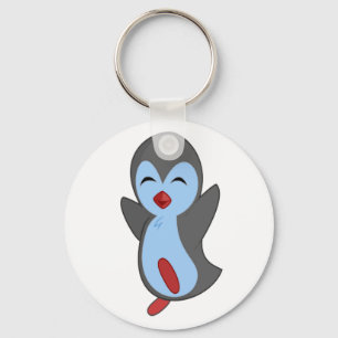 Cutest Happy Penguin dankt de muzieknoten Sleutelhanger