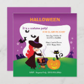 Cutest Kind Halloween Party met heks Kaart (Voorkant / Achterkant)