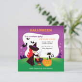 Cutest Kind Halloween Party met heks Kaart (Staand voorkant)