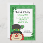 CUTEST LEPRECHAUN St. Patricks Day Invitation Kaart (Achterkant)