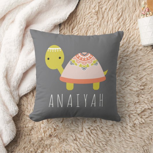 Cutest Little Boho Turtle Name Modern Kussen (Deken)