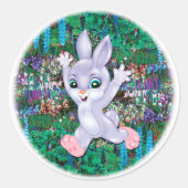 Cutest Little Bunny Ronde Sticker (Voorkant)