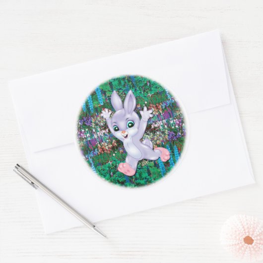 Cutest Little Bunny Ronde Sticker (Envelop)