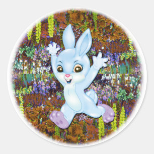 Cutest Little Bunny Ronde Sticker
