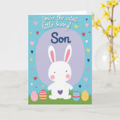 Cutest Little Bunny Son Card Kaart (Gele Bloem)