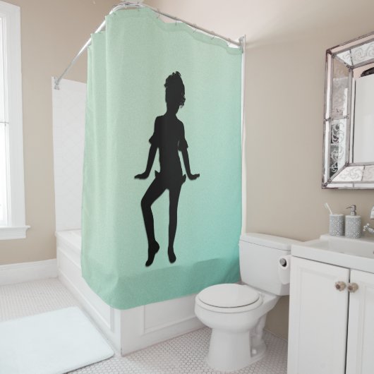 Cutest Little Dancer Green Douchegordijn (In situ)