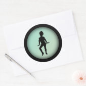 Cutest Little Dancer Green Ronde Sticker (Envelop)