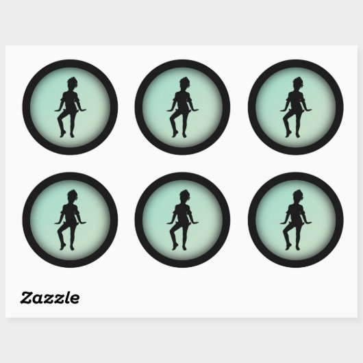 Cutest Little Dancer Green Ronde Sticker (Vel)