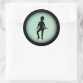 Cutest Little Dancer Green Ronde Sticker (Tas)