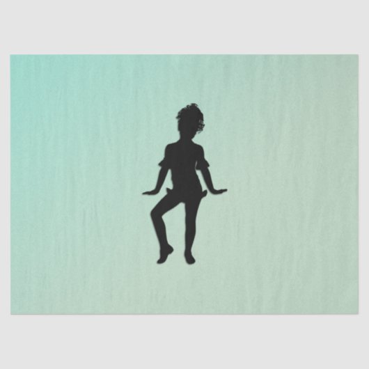 Cutest Little Dancer Green Tissuepapier (Voorkant)