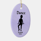 Cutest Little Dancer Lavender Name / Date Keramisch Ornament (Rechts)