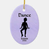 Cutest Little Dancer Lavender Name / Date Keramisch Ornament (Voorkant)