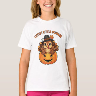 Cutest Little Gobbler Thanksgiving Shirt  Cutest
