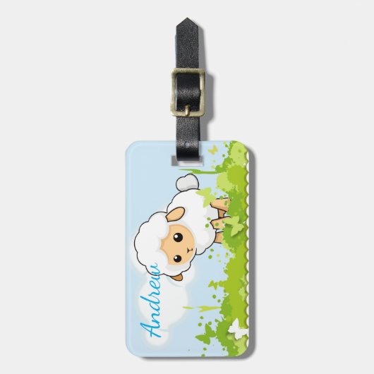 Cutest Little Lamb Bagagelabel (Voorkant verticaal)