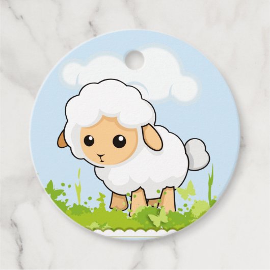 Cutest Little Lamb Bedankjes Labels (Voorkant)