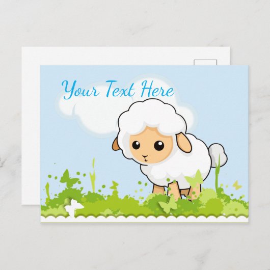 Cutest Little Lamb Briefkaart (Voorkant / Achterkant)