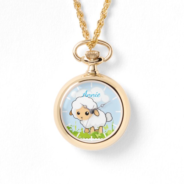 Cutest Little Lamb Horloge (Voorkant)
