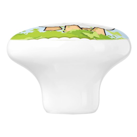 Cutest Little Lamb Keramische Knop (Zijkant)