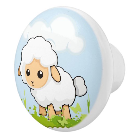 Cutest Little Lamb Keramische Knop (Rechts)