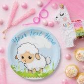 Cutest Little Lamb Papieren Bordje (Feest)