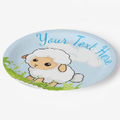 Cutest Little Lamb Papieren Bordje (Gekanteld)