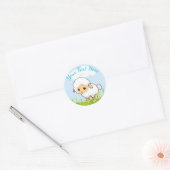 Cutest Little Lamb Ronde Sticker (Envelop)