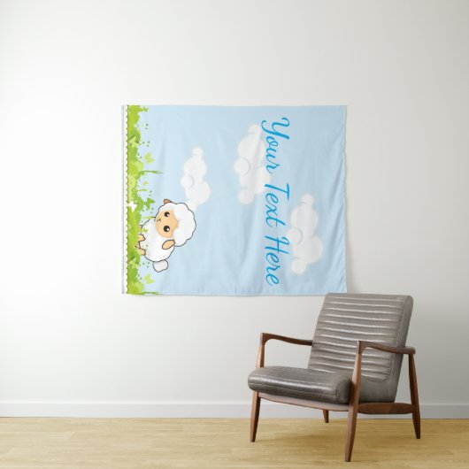 Cutest Little Lamb Wandkleed (In Situ (horizontaal))