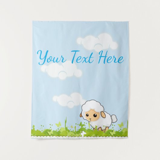 Cutest Little Lamb Wandkleed (Voorkant)