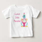 Cutest Little Monster Birthday Pet Pink Blue (Voorkant)