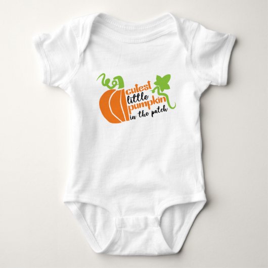 Cutest Little Pumpkin in the Patch Autumn Romper (Voorkant)