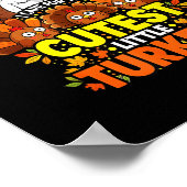 Cutest Little Turkeys Funny Thanksgiving Teacher D Poster (Hoek)