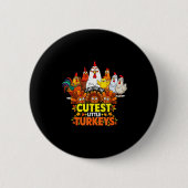 Cutest Little Turkeys Funny Thanksgiving Teacher D Ronde Button 5,7 Cm (Voorkant)