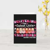 Cutest Little Valentines Labor & Delivery Vale Kaart (Gele Bloem)