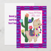 Cutest Llama Ever! Happy Birthday Little Girl (Voorkant / Achterkant)