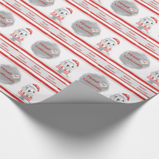 Cutest Llama Wearing Santa Hat Kerstmis Cadeaupapier