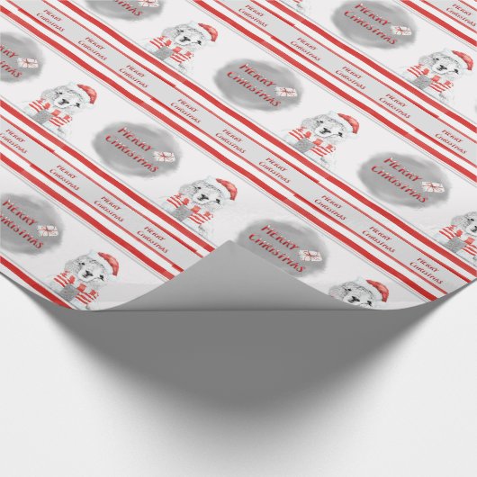 Cutest Llama Wearing Santa Hat Kerstmis Cadeaupapier (Hoek)