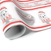 Cutest Llama Wearing Santa Hat Kerstmis Cadeaupapier (Rol Hoek)