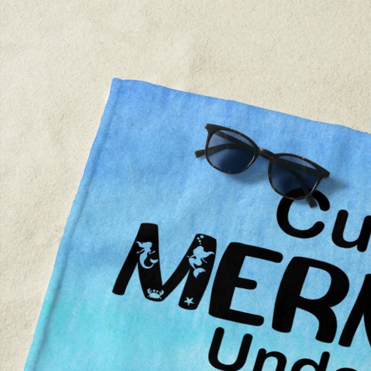 Cutest Mermaid Silhouette Persoonlijk Strandlaken (In situ)