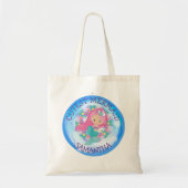 Cutest Mermaid under Zee with Flowers Tote Bag (Voorkant)