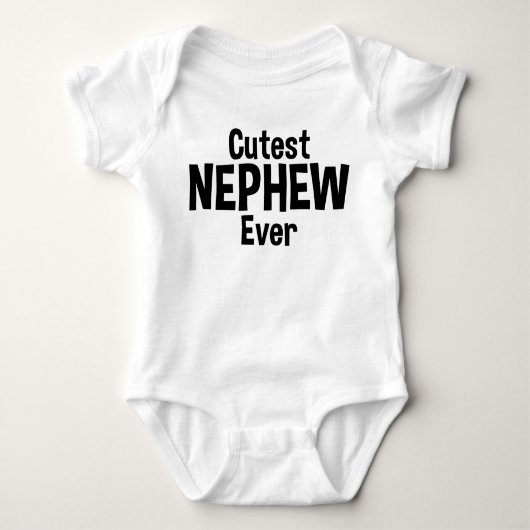 Cutest Nephew Ever Funny Romper (Voorkant)