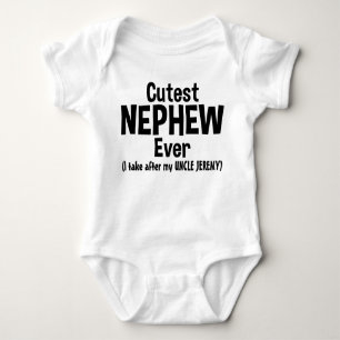 Cutest Nephew ooit Funny Personalized Custom Romper