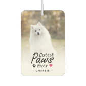 Cutest Paws Ever Pet Photo Dog Lover Keepsake Luchtverfrisser (Voorkant)