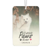 Cutest Paws Ever Pet Photo Dog Lover Keepsake Luchtverfrisser (Achterkant)