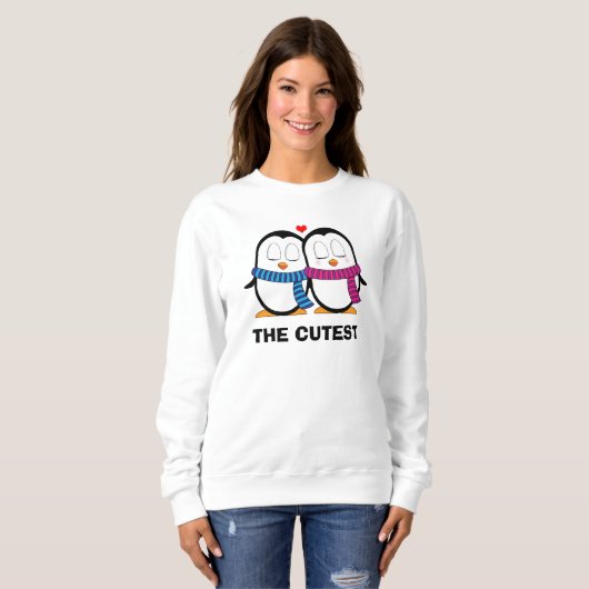 Cutest pinguin Couple Sweatshirt (Voorkant volledig)