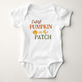 Cutest pomkin in de Herfst van de pleister Romper (Voorkant)
